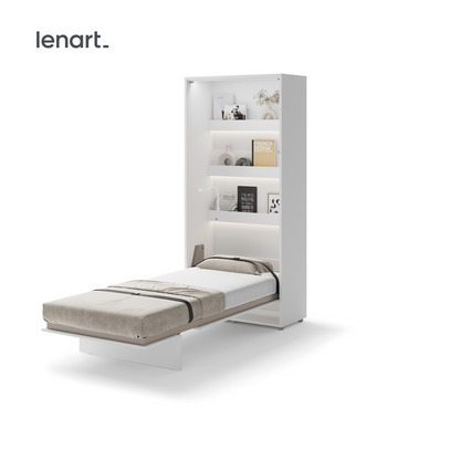 BED CONCEPT BC-03p - półkotapczan pionowy 90 - biały połysk