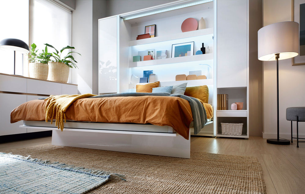 BED CONCEPT BC-02 - półkotapczan pionowy 120 - biały