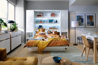 BED CONCEPT BC-02p - półkotapczan pionowy 120 - biały połysk