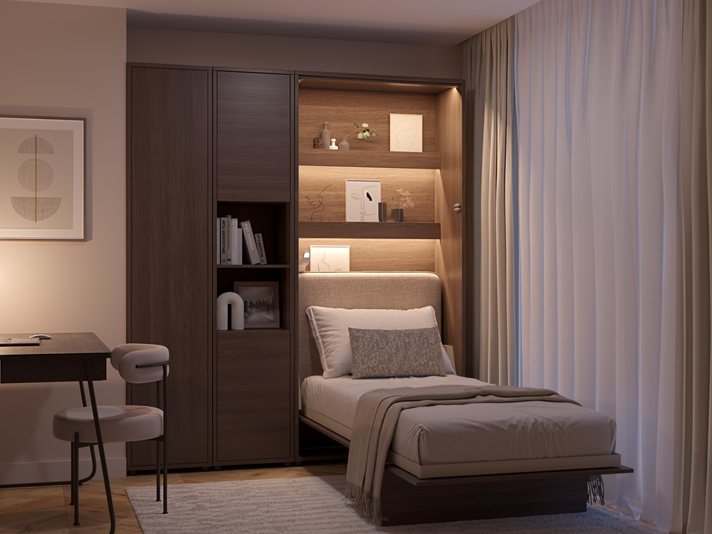 BED CONCEPT BC-03 - półkotapczan pionowy 90 - dąb dunin