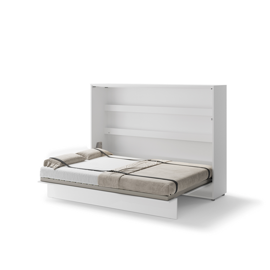BED CONCEPT BC-04p - półkotapczan poziomy 140 - biały połysk