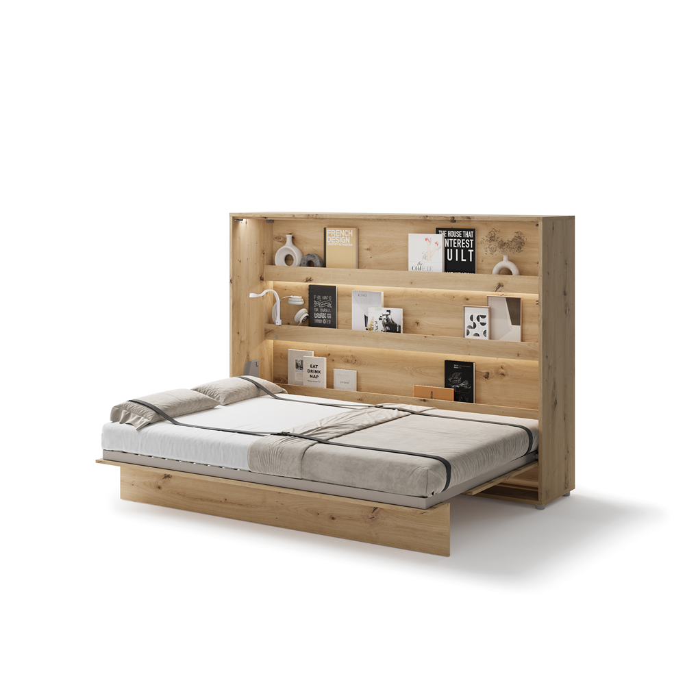 BED CONCEPT BC-04 - półkotapczan poziomy 140 - dąb artisan