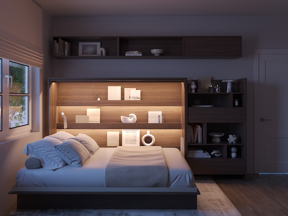 BED CONCEPT BC-04 - półkotapczan poziomy 140 - dąb dunin