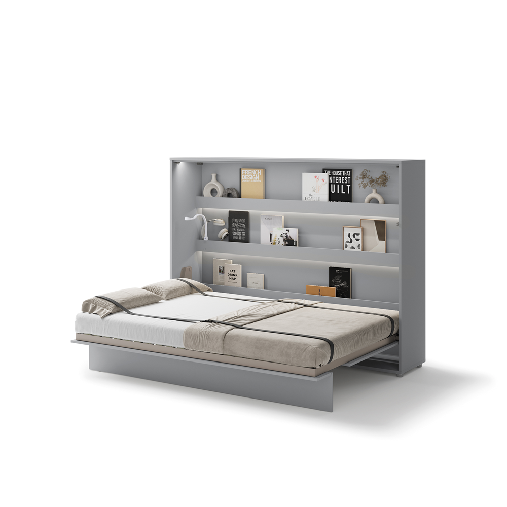 BED CONCEPT BC-04 - półkotapczan poziomy 140 - szary