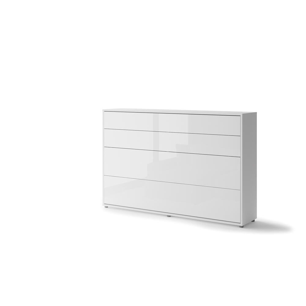 BED CONCEPT BC-05p - półkotapczan poziomy 120 - biały połysk