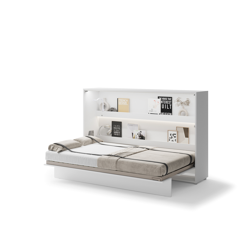 BED CONCEPT BC-04 - półkotapczan poziomy 140 - biały