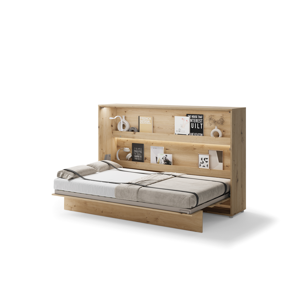 BED CONCEPT BC-05 - półkotapczan poziomy 120 - dąb artisan