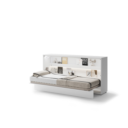 BED CONCEPT BC-06p - półkotapczan poziomy 90 - biały połysk