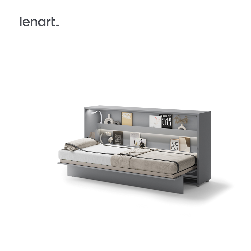 BED CONCEPT BC-06 - półkotapczan poziomy 90 - szary