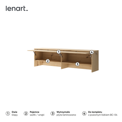 BED CONCEPT BC-09 nadstawka do BC-04 - dąb artisan