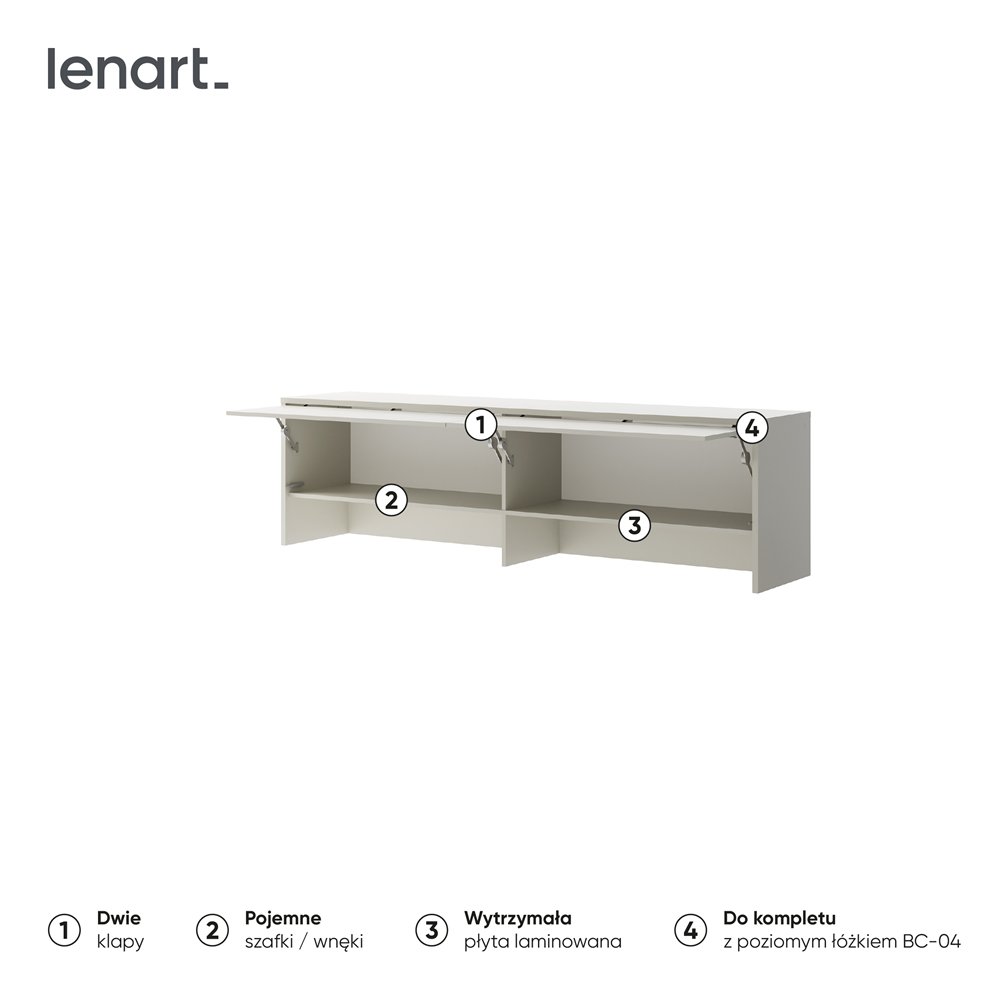 BED CONCEPT BC-09 nadstawka do BC-04 - kaszmir