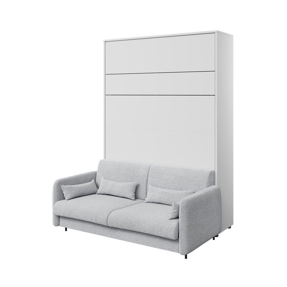 BED CONCEPT BC-13p - półkotapczan pionowy 180 - biały połysk