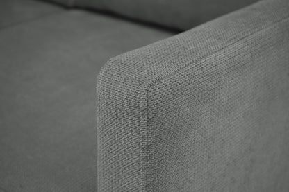 Sofa Manama rozkładana szara metalowe nóżki