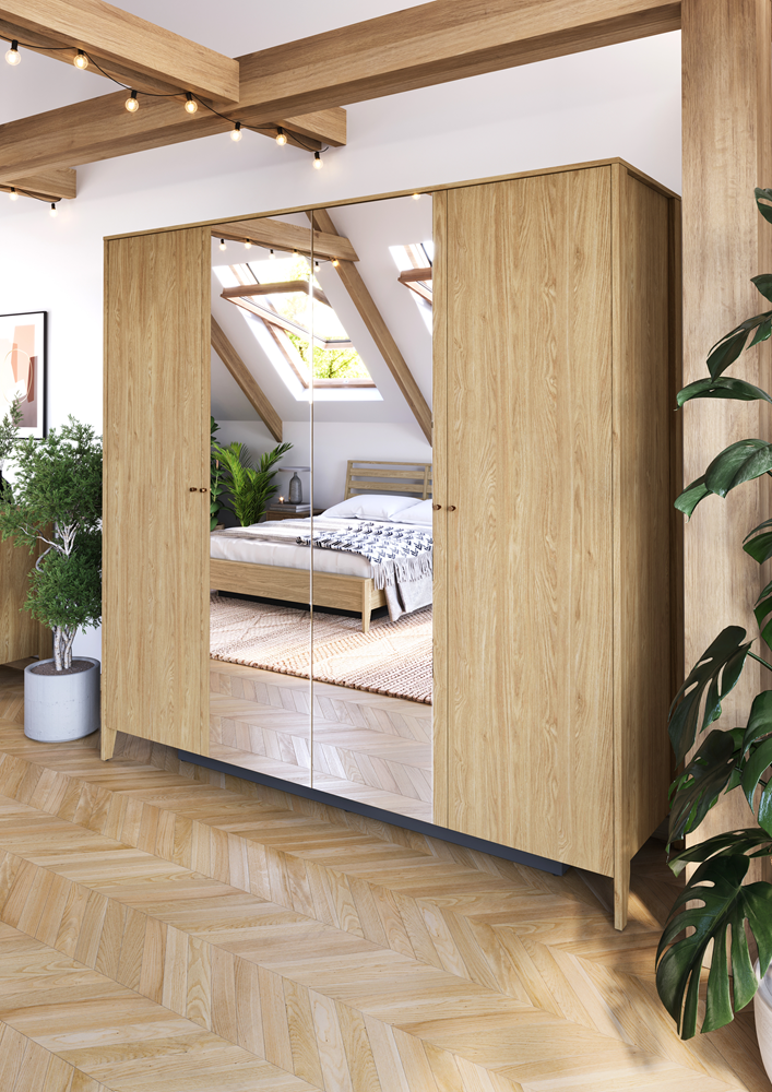 COZY CZ-01 - szafa 4d - dąb olejowany