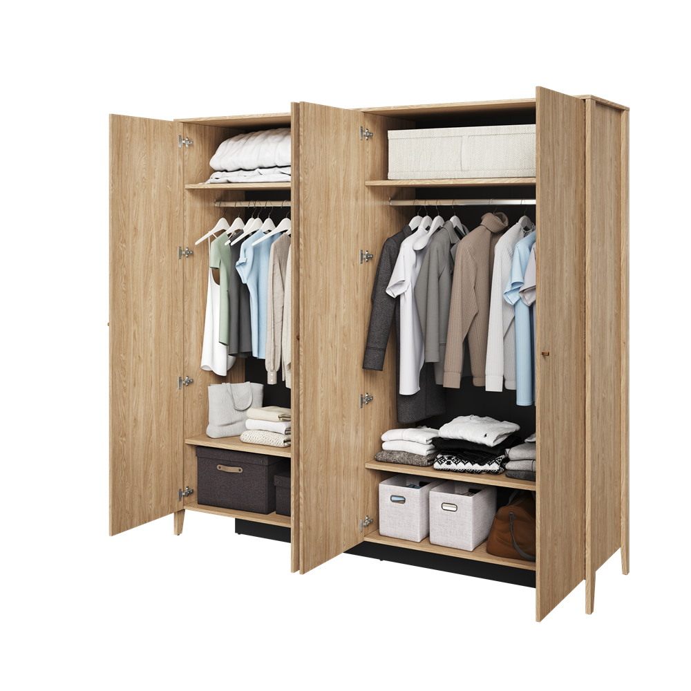 COZY CZ-01 - szafa 4d - dąb olejowany