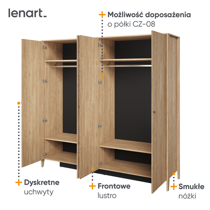 COZY CZ-01 - szafa 4d - dąb olejowany