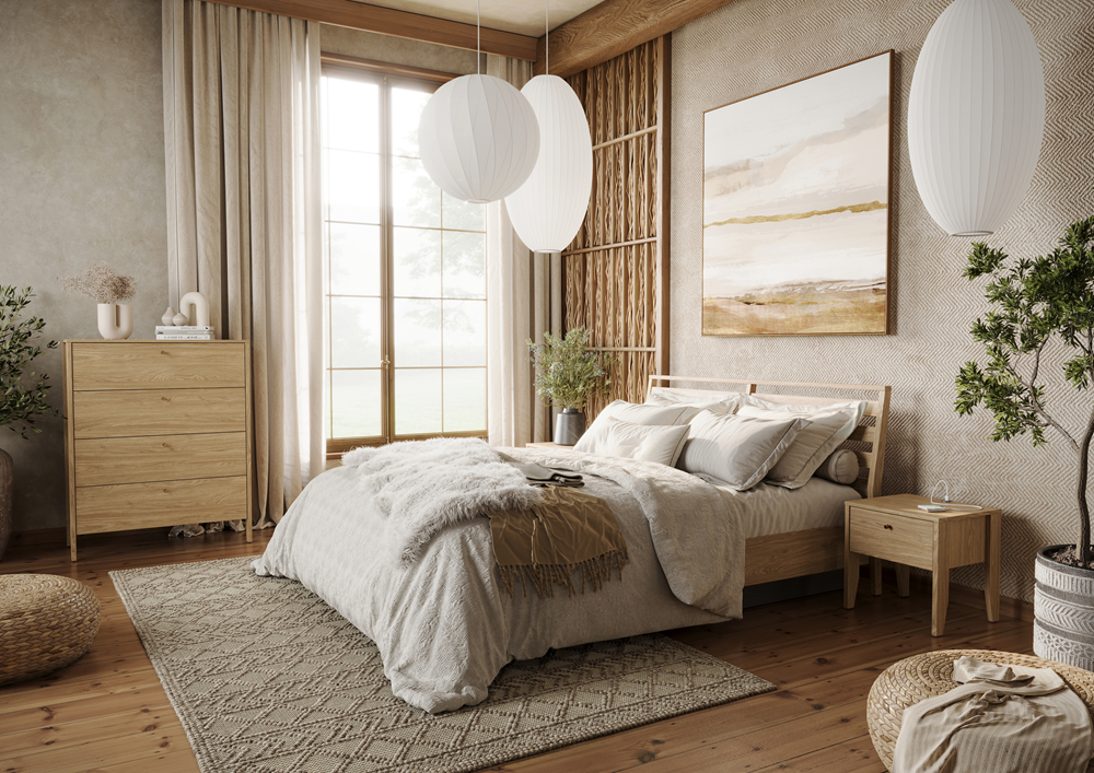 COZY CZ-03 - komoda 4s - dąb olejowany