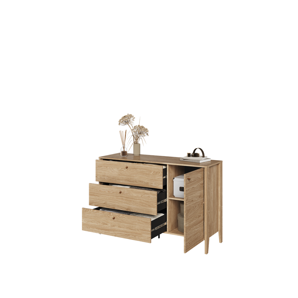 COZY CZ-04 - komoda 1d3s - dąb olejowany