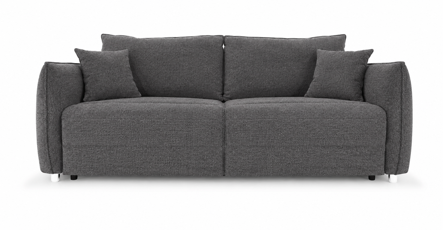 Sofa Rosie rozkładana w kolorze antracytu