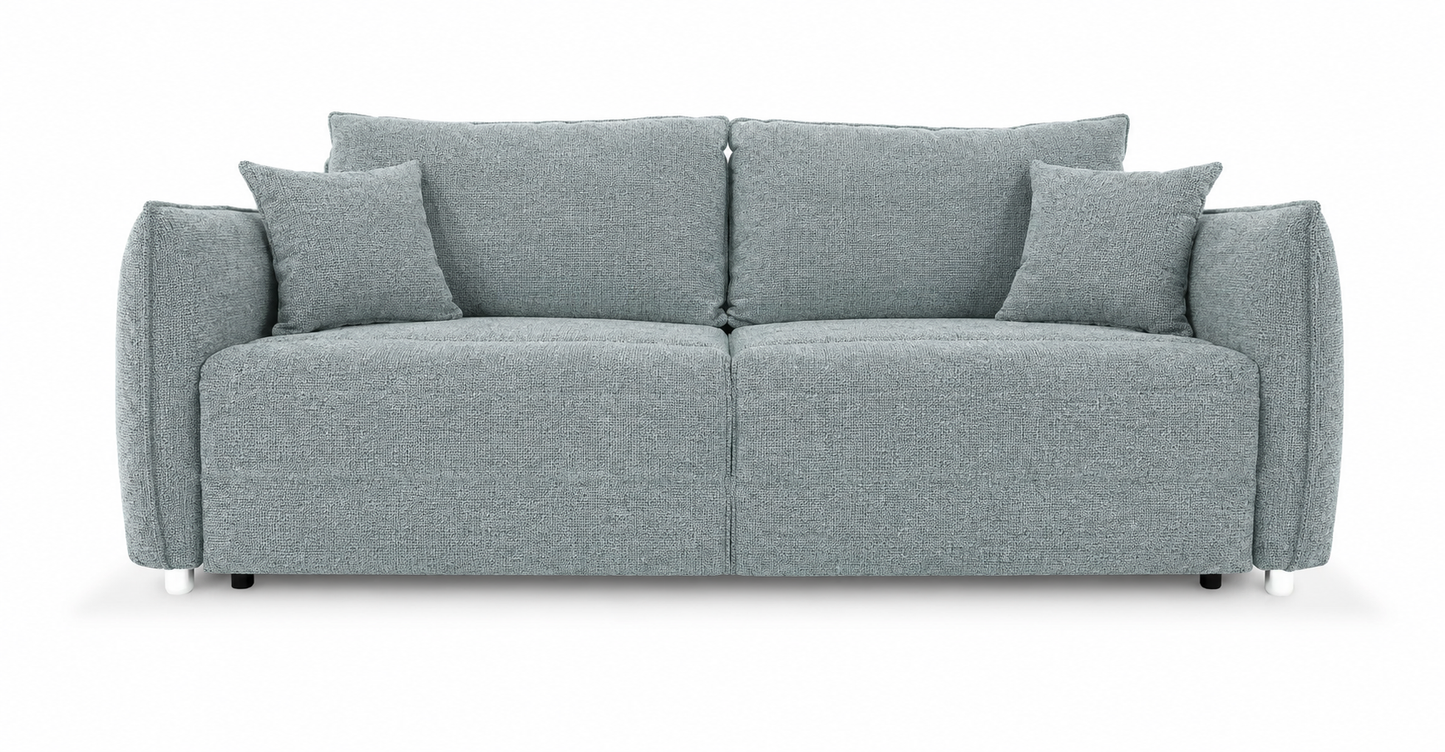Sofa Rosie rozkładana w kolorze błękitnoszarym Ice Blue