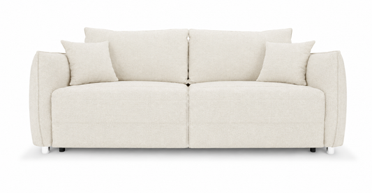 Sofa Rosie rozkładana w kolorze kremowym