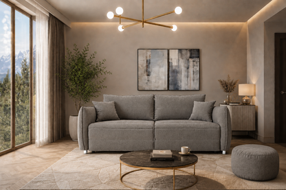 Sofa Rosie rozkładana w kolorze szarobeżowym - Taupe