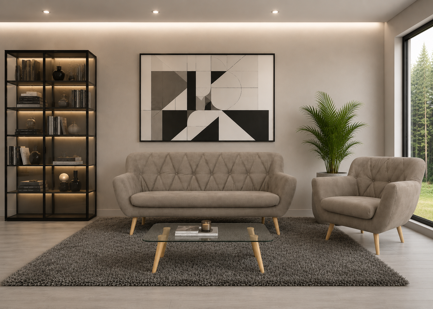 Sofa Sandy beżowa 3os.
