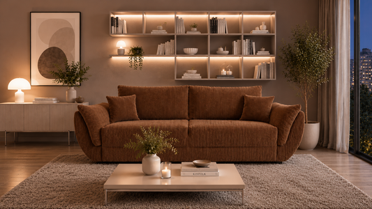 Sofa Marlin kolor miedziany POSO 39 rozkładana