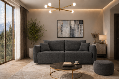 Sofa Rosie rozkładana w kolorze antracytu