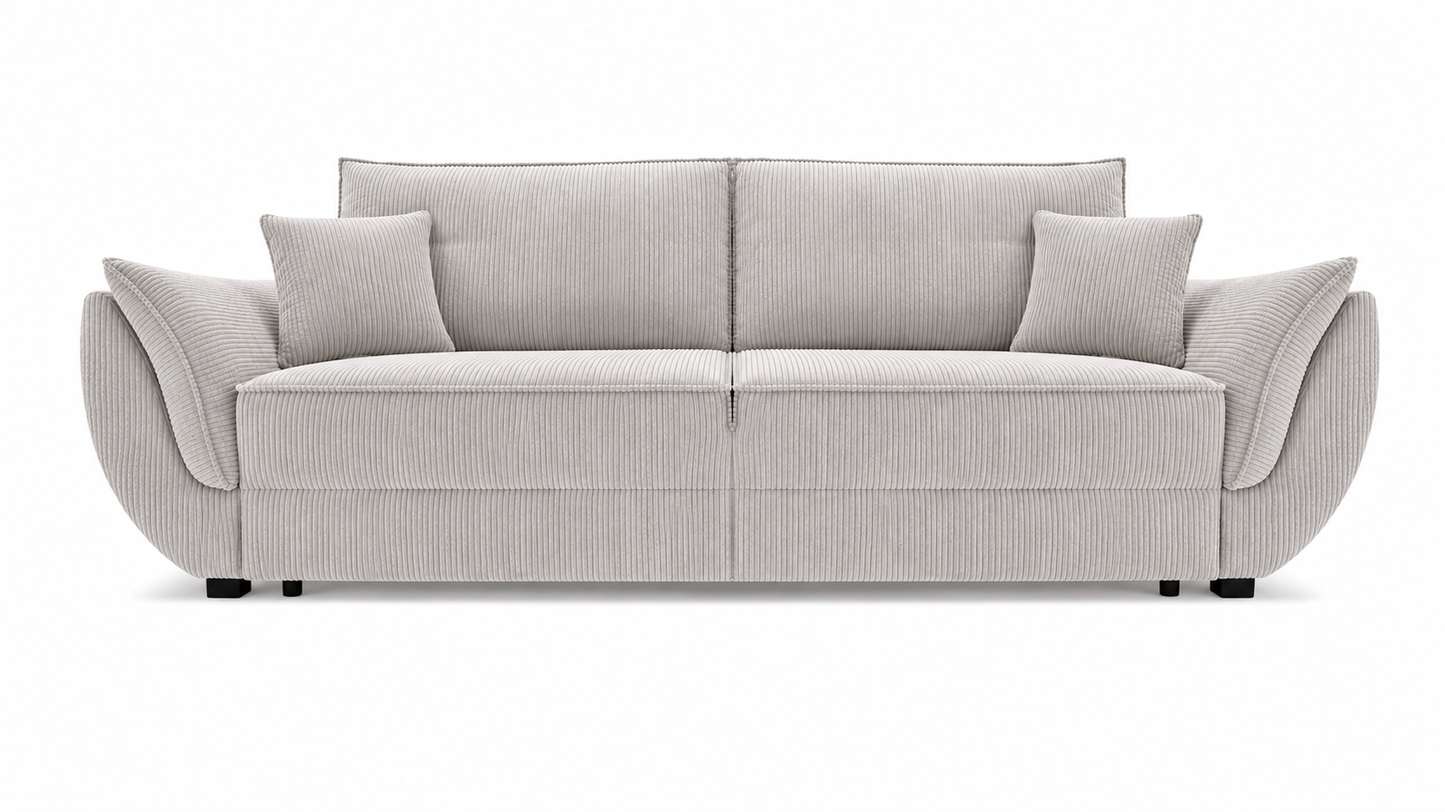 Sofa Marlin kolor jasno beżowy POSO 100 rozkładana