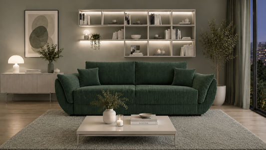 Sofa Marlin kolor zielony POSO 14 rozkładana