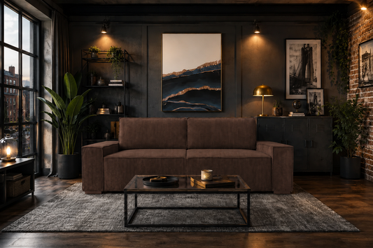 Sofa Nubo POSO 6 odcień brązu rozkładana