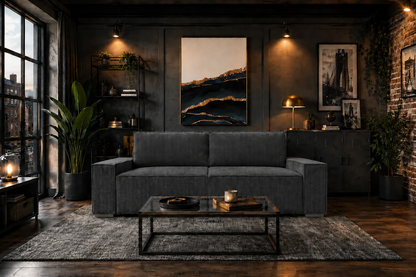 Sofa Nubo POSO 34 ciemny szary rozkładana