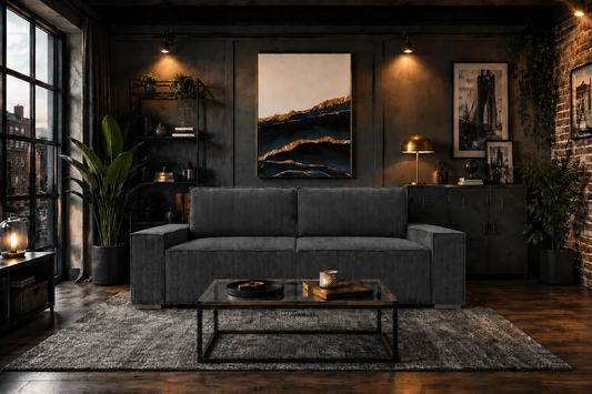 Sofa Nubo POSO 34 ciemny szary rozkładana