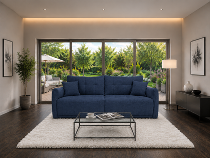 Sofa Vezi granatowa rozkładana
