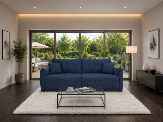 Sofa Vezi granatowa rozkładana