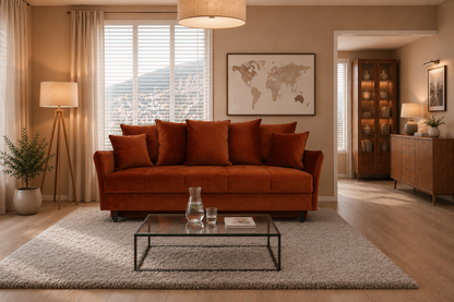 Sofa Tiano ruda rozkładana