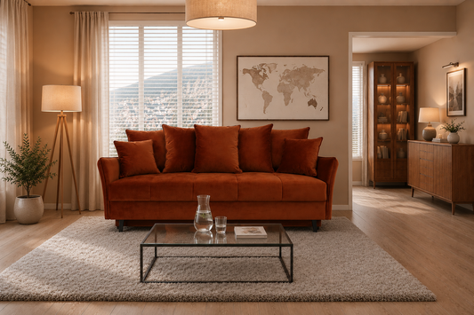 Sofa Tiano ruda rozkładana