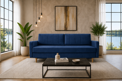 Sofa Spark granatowa rozkładana