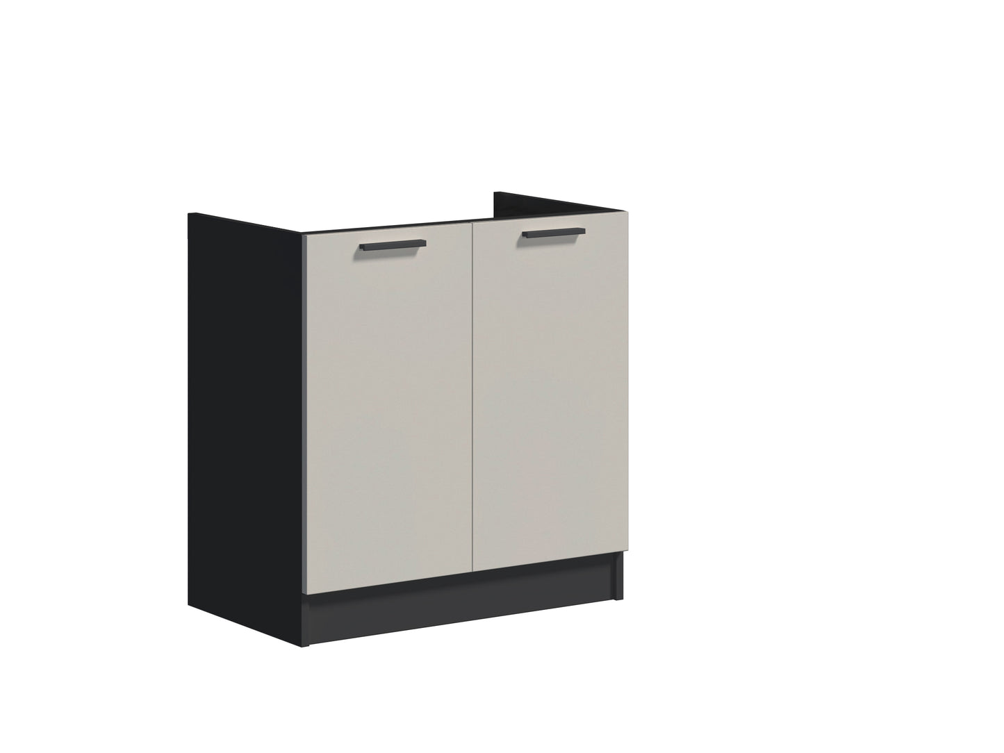 Szafka kuchenna dolna 80 cm COMBO  pod zlewozmywak  czarny / kaszmir