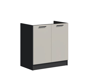 Szafka kuchenna dolna 80 cm COMBO  pod zlewozmywak  czarny / kaszmir