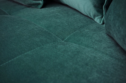 Sofa Tiano rozkładana zielona velvet