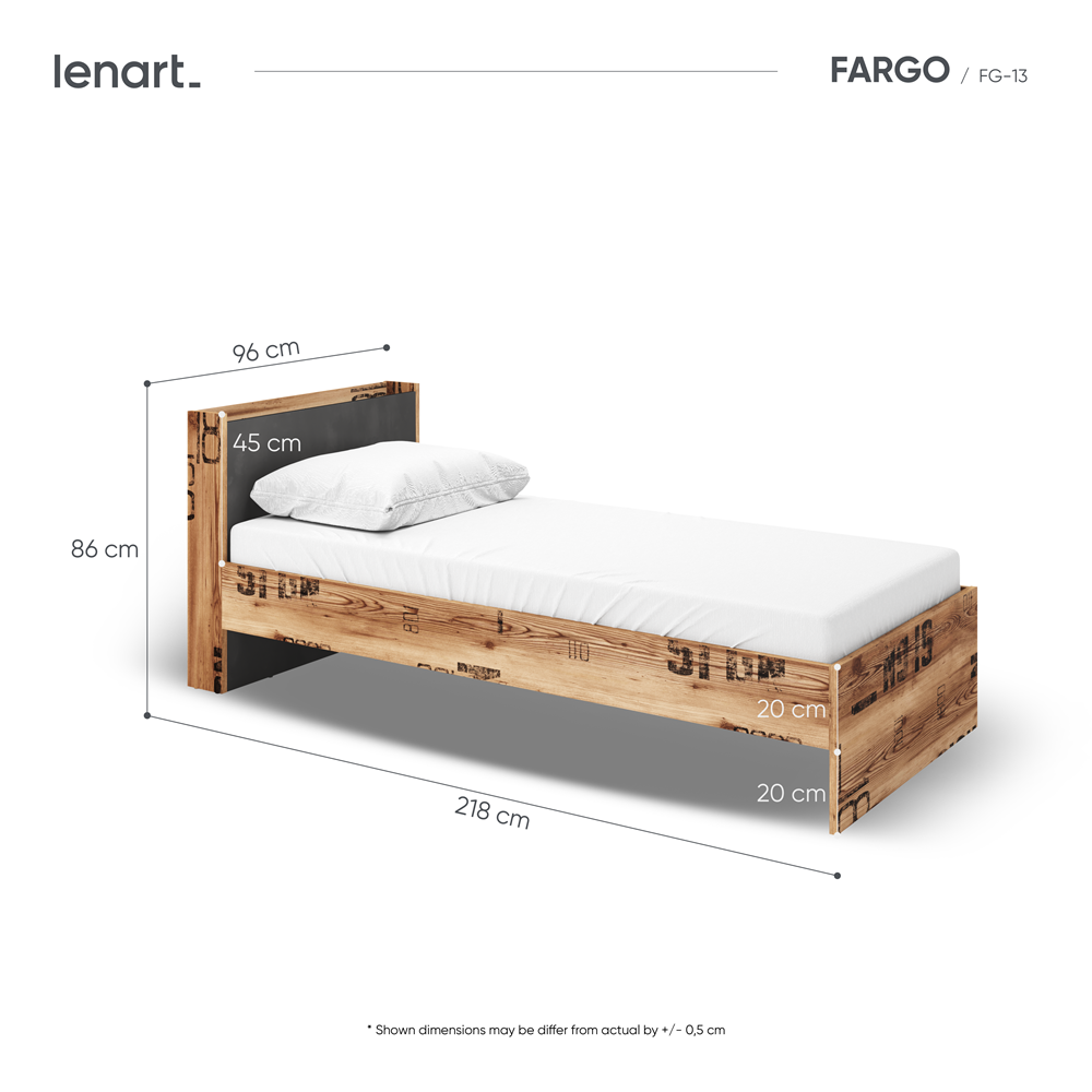 Łóżko 90 ze stelażem FARGO FG-13