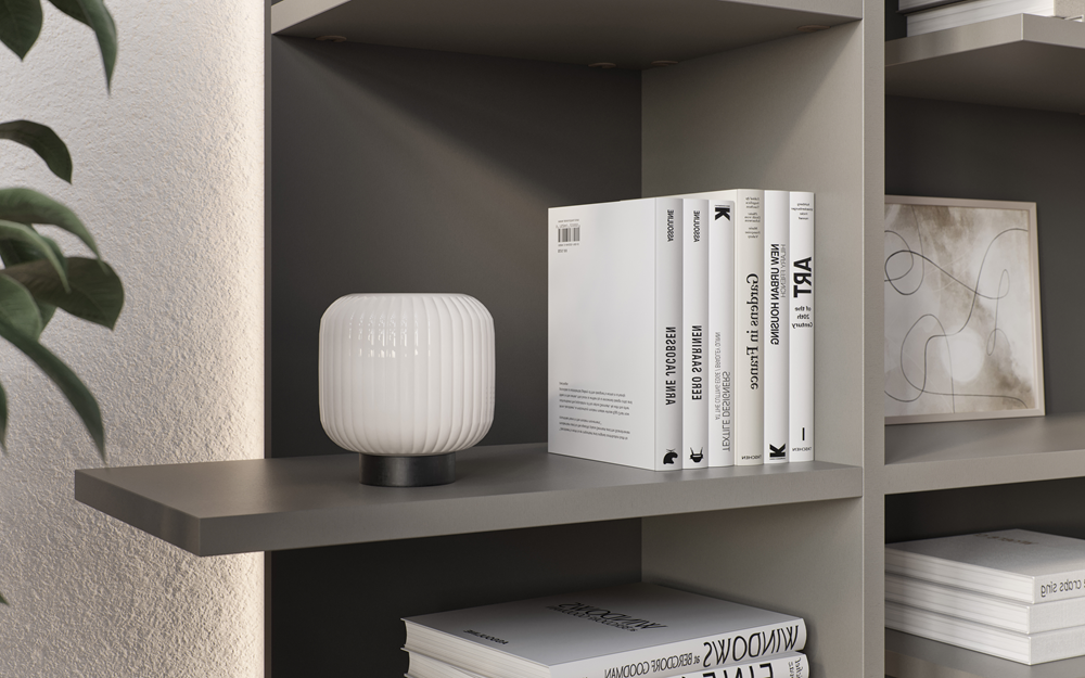 FITT FL-01P - regał prawy z oświetleniem - metalic ciemny/metalic jasny