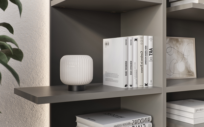 FITT FL-01P - regał prawy z oświetleniem - metalic ciemny/metalic jasny