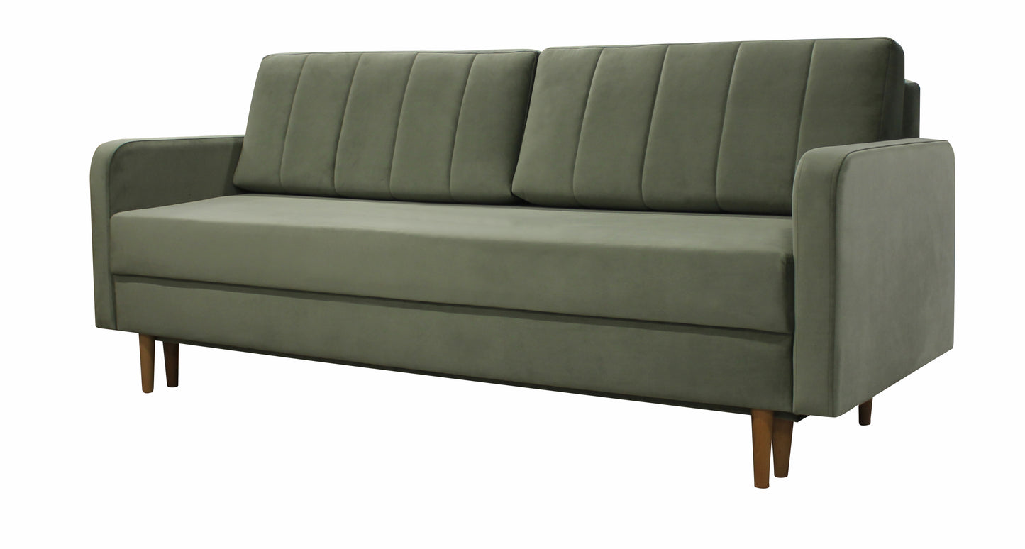 Sofa Spark oliwkowa rozkładana