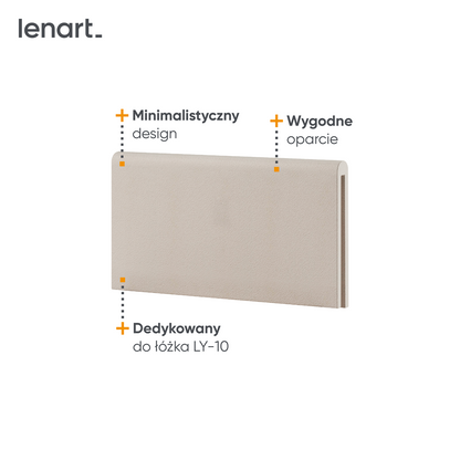 LENNY LY-11 - zagłówek tapicerowany 90 – beżowy