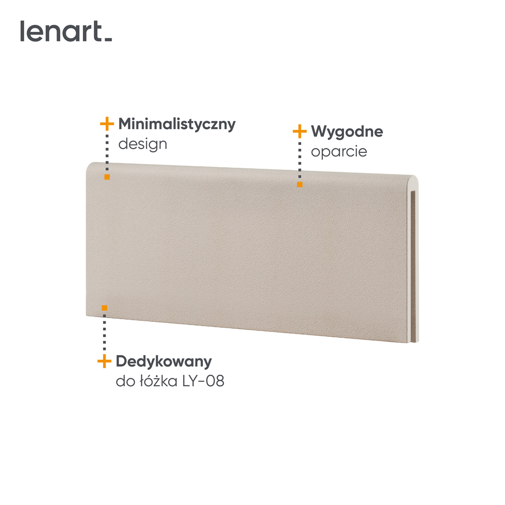 LENNY LY-09 - zagłówek tapicerowany 120 - beżowy