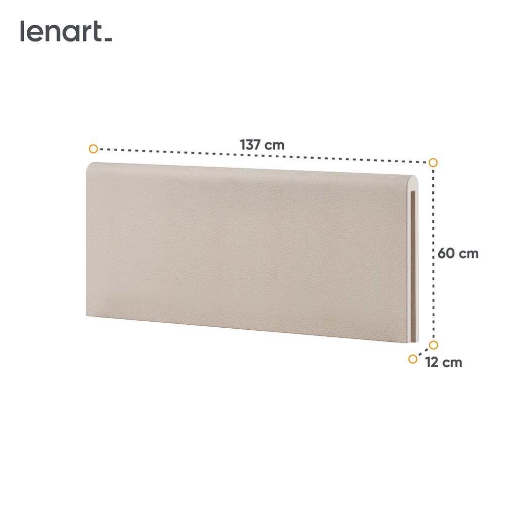 LENNY LY-09 - zagłówek tapicerowany 120 - beżowy