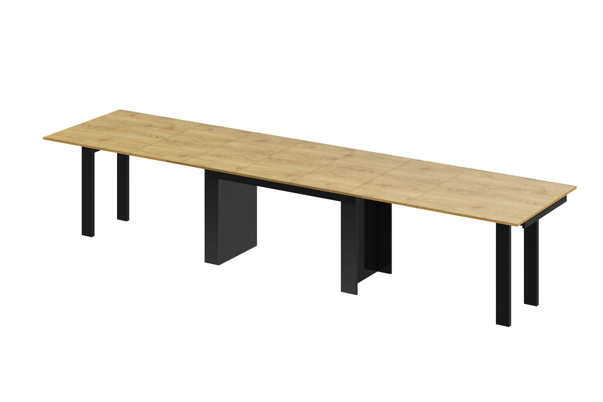 Stół Magro 170-410cm dąb artisan czarny